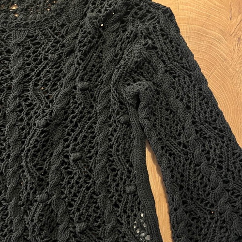 ZARA knitted perforated blouse