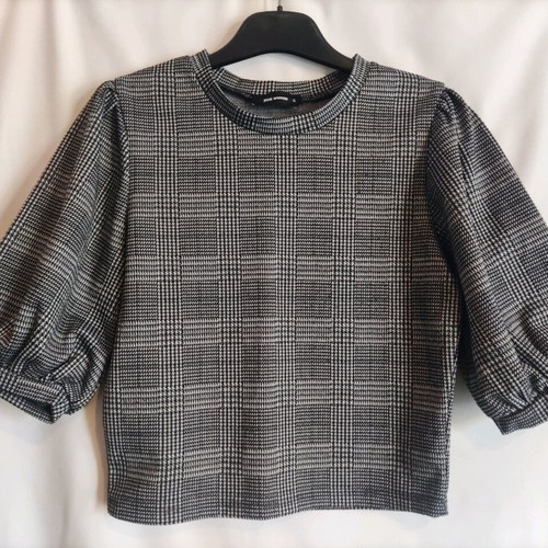 Pinkwoman blouse with puffed sleeves, like new, gray, size S