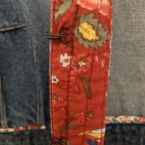 Denim jacket with patchwork blazer cut