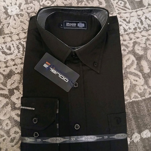Double black shirt Large new Greek made