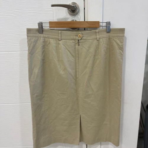 Vintage 90s Bogner Pencil Skirt Size US14 Beige Made In Germany used