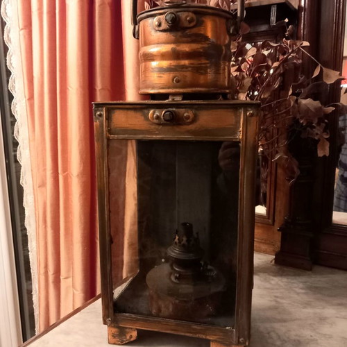 Nautical lantern used, old brass