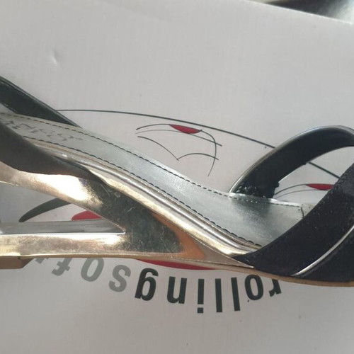Franco Sarto women's sandals size 39 used, black and silver