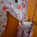 Long floral cut out maxi dress new, pink and purple
