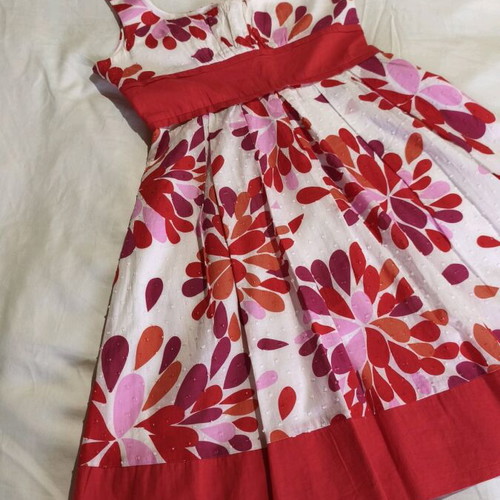 Portmans girls' dress size 8 years, like new, cotton, white and red