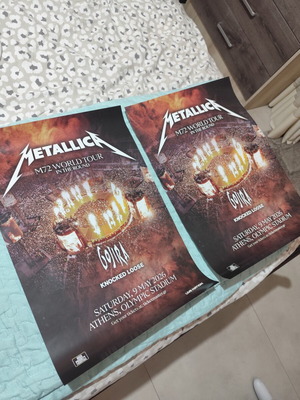 Metallica concert posters set new, Athens 33x48cm, 2 pieces