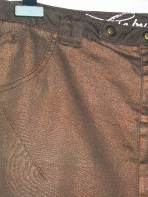 Ελαστική τζιν φούστα EDC by Esprit νέα, καφέ και χρυσή