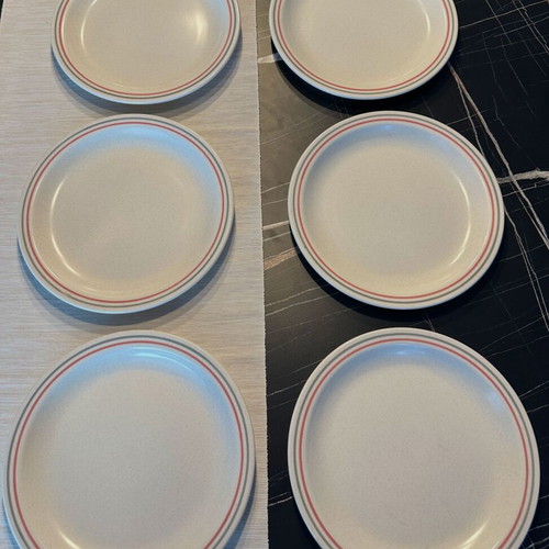 Vintage Churchill England Homespun 12-piece dinnerware set used, for 6 people