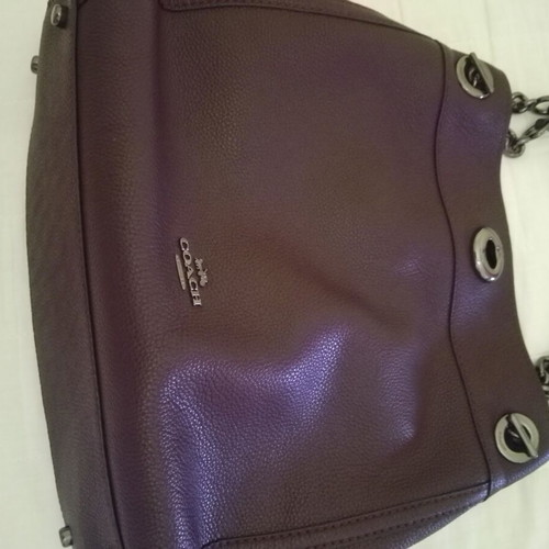 Coach shoulder bag, oxblood leather