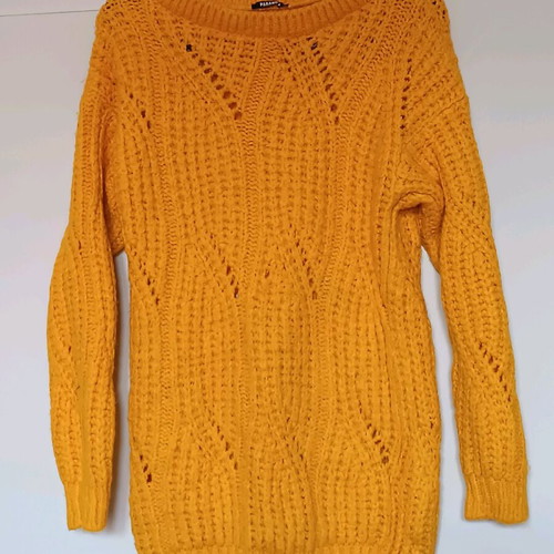 Sweater with chunky knit like new, Paranoia, yellow, size L