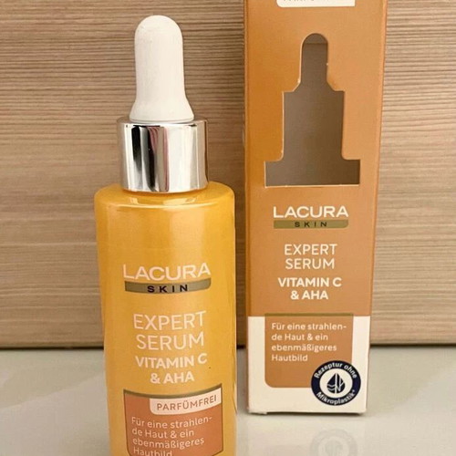 Lacura Skin Expert Serums Vitamin C AHA Niacinamide Zinc pack of 3 fragrance-free
