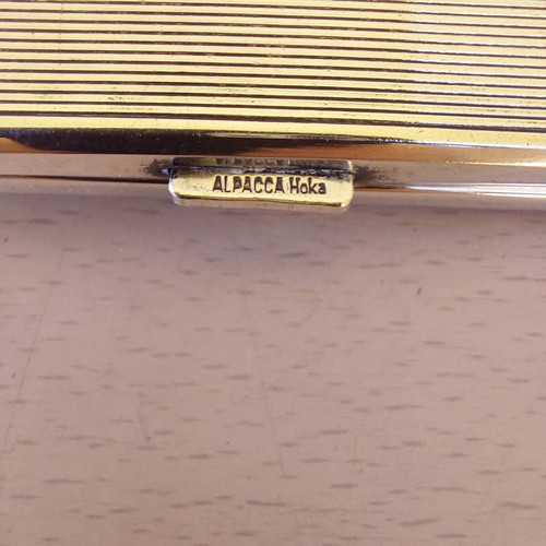 Alpacca Hoka silver cigarette case used, 60's vintage
