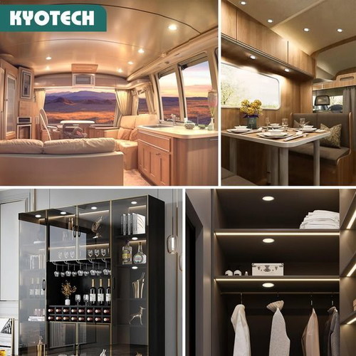 Kyotech 6-piece LED furniture spotlights 3.5W 3000K IP44 nickel