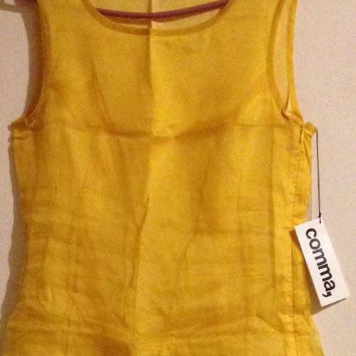 Comma dress 100% silk new, yellow, size 38