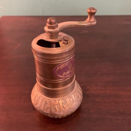 Turkish brass spice grinder like new