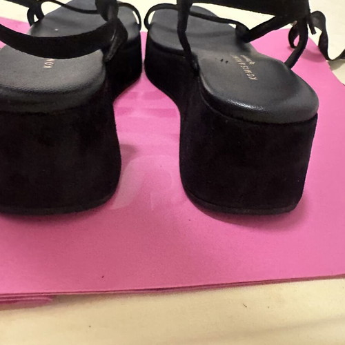Komis & Komis by Stepanyan leather platform sandals used, size 37, black