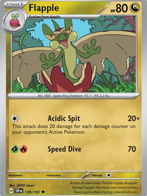 Pokemon Flapple συλλεκτική κάρτα καινούργια