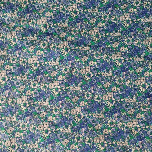 Thin fabric piece, new, blue shades, 2.40 x 0.90 m, poplin