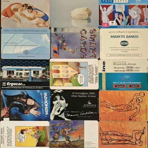 Phone cards used, pack of 50 different, print run 60000 and below