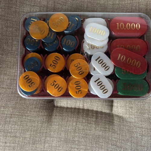 Vintage Poker Chips Set by Didatto like new