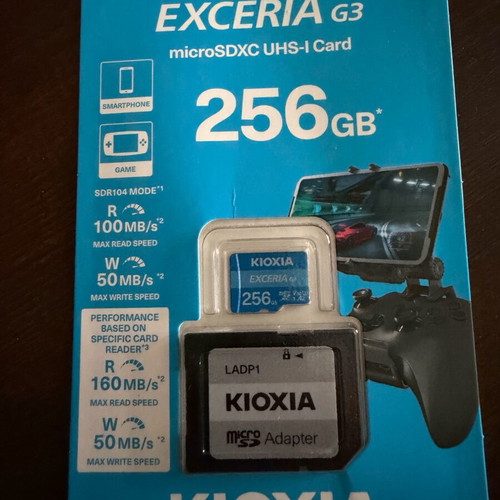 Kioxia microSDXC 256GB U3 V30 A2 UHS-I 160MB/s καινούργιο με αντάπτορα