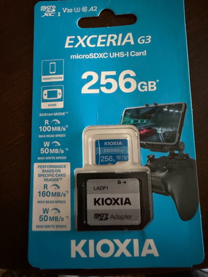 Kioxia microSDXC 256GB U3 V30 A2 UHS-I 160MB/s καινούργιο με αντάπτορα