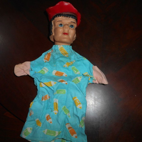 Puppet theater plastic figure used, size 28cm
