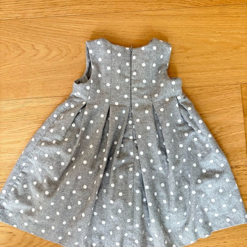 Prenatal dress grey polka dot sleeveless, like new, size 18-24 months
