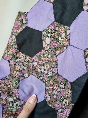 Patchwork cotton vest like new, fits XS/S