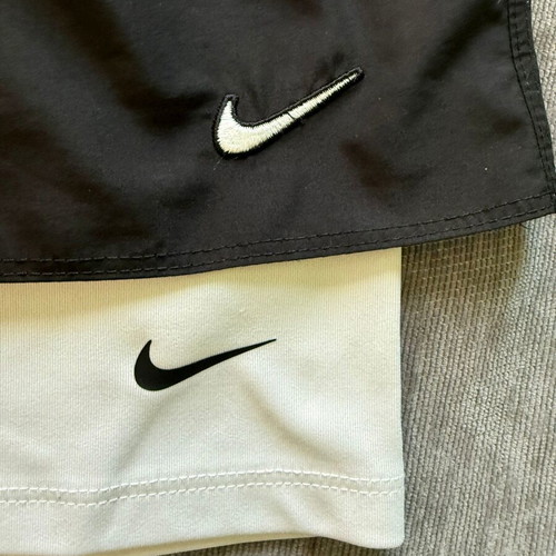 Nike 2-in-1 black and white sports shorts