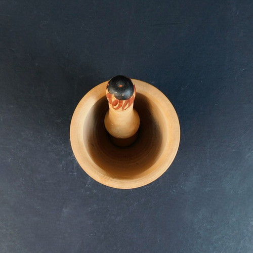 Clay mortar with pestle like new