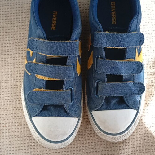 Converse παιδικά αθλητικά μεταχειρισμένα, μέγεθος 37, μπλε και κίτρινα