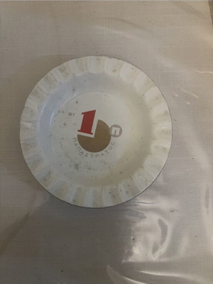 Papastratos No 1 ceramic advertising plate, authentic