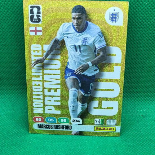M. Rashford Gold Limited Edition Premium κάρτα Panini FIFA World Cup 2026 καινούργια