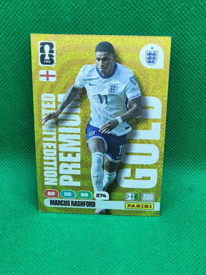 M. Rashford Gold Limited Edition Premium κάρτα Panini FIFA World Cup 2026 καινούργια