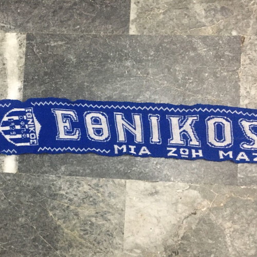 Vintage Ethnikos Piraeus 1980 scarf used