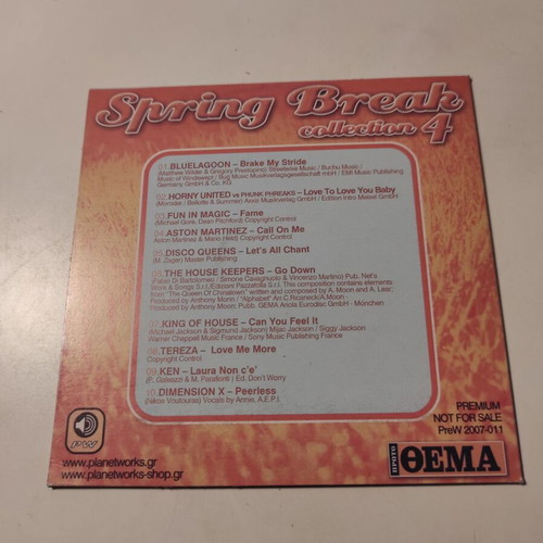 Spring Break collection 4 CD like new, electronic music