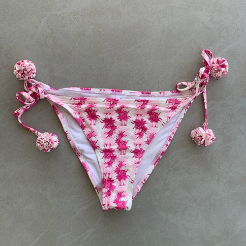 Pretty Me pink palm tree bikini set like new