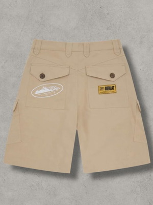 Corteiz Storm Cargo Shorts beige size M new
