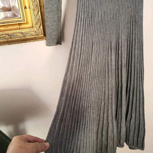 Escada knitted dress used, gray, size M
