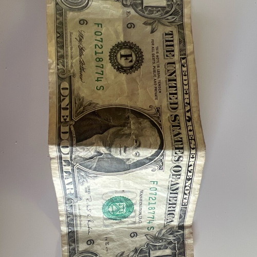 1 USD banknote used with George Washington, America
