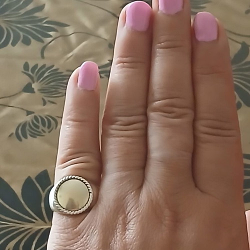 Ring 925 silver and 750 gold like new, size 55