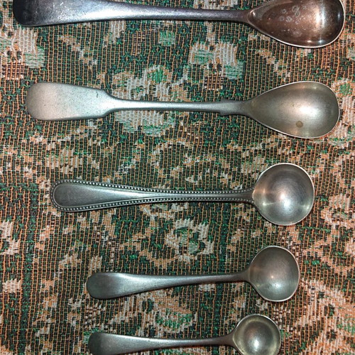 Old spoons used with different lengths and markings