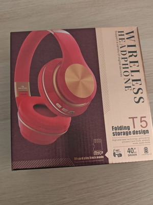 Wireless headphones red color new unused