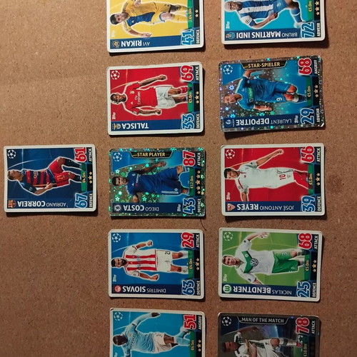 Topps Champions League 2015-16 Match Attax cards used, pack of 11