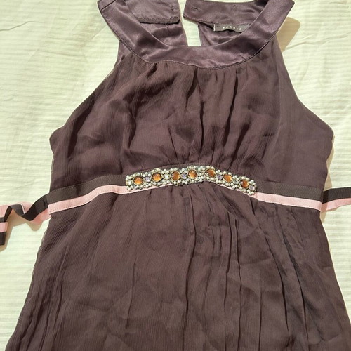 Silk blouse Sandro like new, brown, small