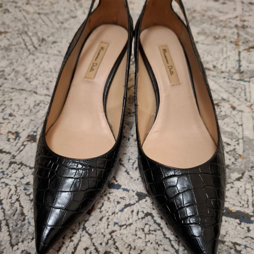 Massimo Dutti leather pumps like new, size 37, black