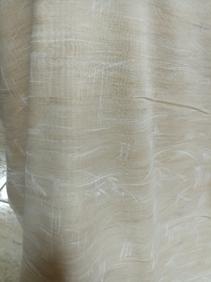 Cotton gauze curtain new, 10% polyester, ecru color