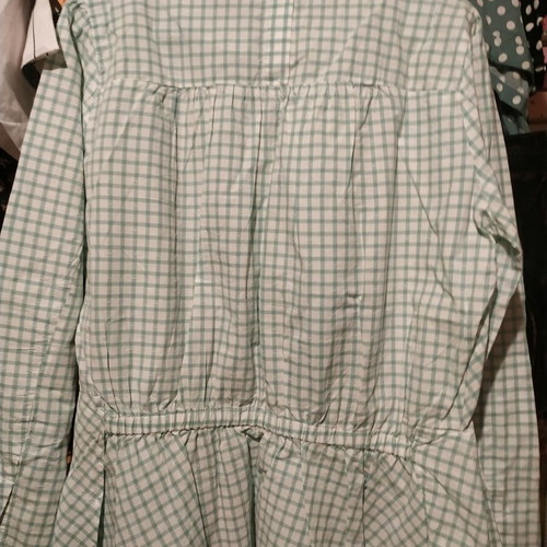 Mango blouse size L like new, white and green