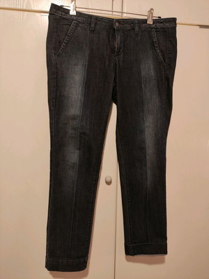 Benetton elastic denim capri new, blue, size M 38 10